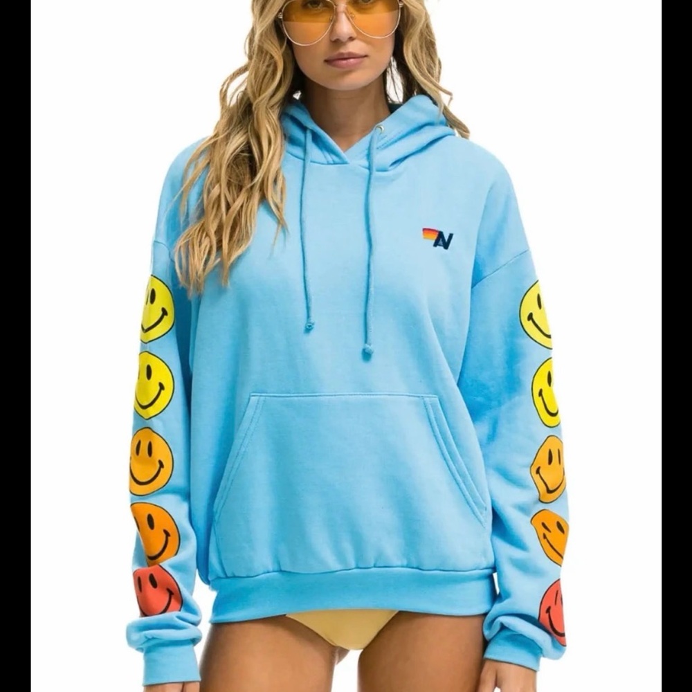 Aviator Nation Smiley Sunset Hoodie and Sweatpants Set L and XL